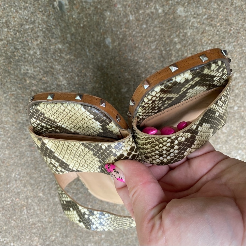 Marc Fisher | Jaylin Snake Square Toe Sandals 7m - image 7